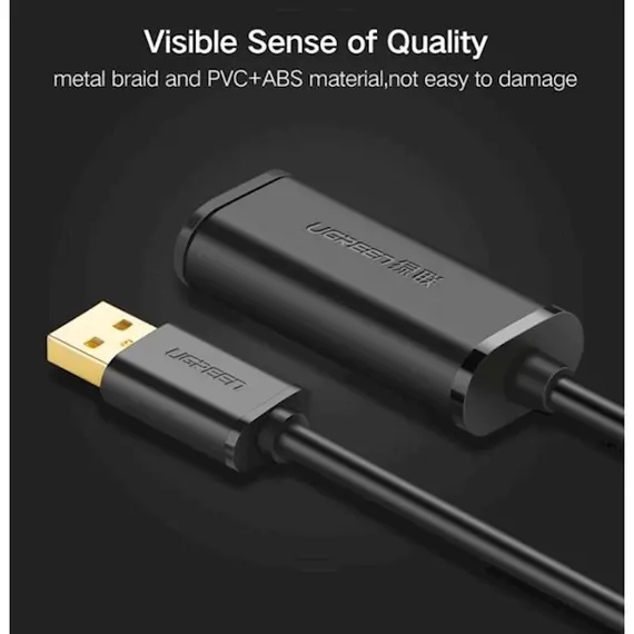 USB დამაგრძელებელი Ugreen US121 (10324) USB 2.0 Active Extension Cable with Chipset 20m (Black), 2 image - TechMall.geUSB დამაგრძელებელი Ugreen US121 (10324) USB 2.0 Active Extension Cable with Chipset 20m (Black), 2 image - TechMall.ge ,USB დამაგრძელებელი Ugreen US121 (10324) USB 2.0 Active Extension Cable with Chipset 20m (Black), 2 image - TechMall.ge