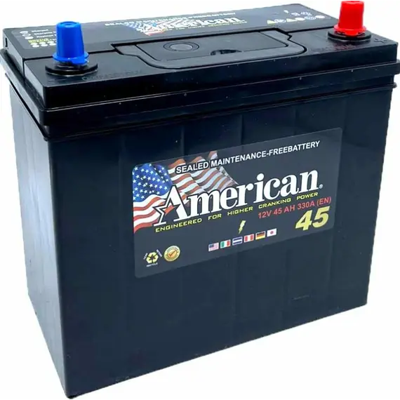 აკუმულატორი AMERICAN 45 ა*ს JIS მარჯ. - TechMall.geაკუმულატორი AMERICAN 45 ა*ს JIS მარჯ. - TechMall.ge ,აკუმულატორი AMERICAN 45 ა*ს JIS მარჯ. - TechMall.ge