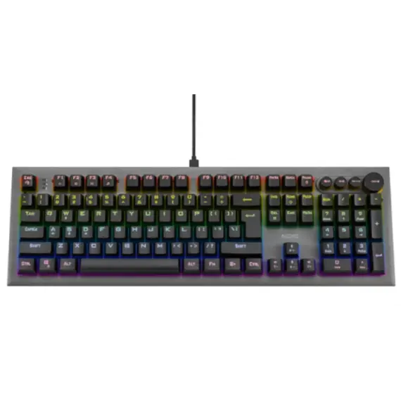 კლავიატურა NOXO CONQUEROR Mechanical Rainbow Backlit Gaming Keyboard BLUE Switch EN/RU Black, 3 image - TechMall.geკლავიატურა NOXO CONQUEROR Mechanical Rainbow Backlit Gaming Keyboard BLUE Switch EN/RU Black, 3 image - TechMall.ge ,კლავიატურა NOXO CONQUEROR Mechanical Rainbow Backlit Gaming Keyboard BLUE Switch EN/RU Black, 3 image - TechMall.ge