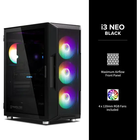 კომპიუტერის ქეისი Zalman Computer case I3 NEO TG BLACK, 2 image - TechMall.geკომპიუტერის ქეისი Zalman Computer case I3 NEO TG BLACK, 2 image - TechMall.ge ,კომპიუტერის ქეისი Zalman Computer case I3 NEO TG BLACK, 2 image - TechMall.ge
