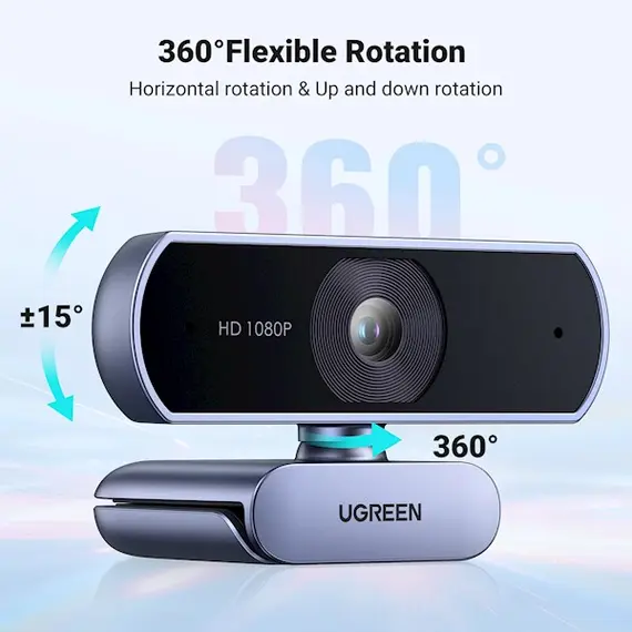ვებკამერა UGREEN 15728, 2Mp, FHD, Built-in Microphone, Webcam, Gray/Black, 2 image - TechMall.geვებკამერა UGREEN 15728, 2Mp, FHD, Built-in Microphone, Webcam, Gray/Black, 2 image - TechMall.ge ,ვებკამერა UGREEN 15728, 2Mp, FHD, Built-in Microphone, Webcam, Gray/Black, 2 image - TechMall.ge
