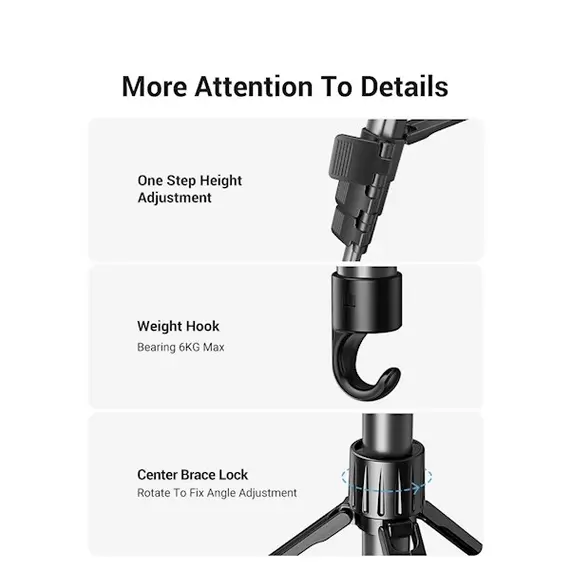 შტატივი UGREEN LP661 (15187), Specialized Tripod, Black, 2 image - TechMall.geშტატივი UGREEN LP661 (15187), Specialized Tripod, Black, 2 image - TechMall.ge ,შტატივი UGREEN LP661 (15187), Specialized Tripod, Black, 2 image - TechMall.ge
