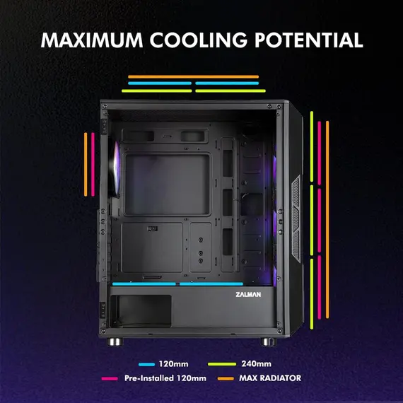 კომპიუტერის ქეისი Zalman Computer case I3 NEO TG BLACK, 3 image - TechMall.geკომპიუტერის ქეისი Zalman Computer case I3 NEO TG BLACK, 3 image - TechMall.ge ,კომპიუტერის ქეისი Zalman Computer case I3 NEO TG BLACK, 3 image - TechMall.ge