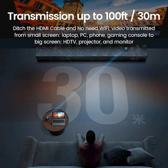 HDMI გადამცემი და მიმღები UGREEN CM438 (80641), 4K Wireless HDMI Transmitter And Receiver, Black, 5 image - TechMall.geHDMI გადამცემი და მიმღები UGREEN CM438 (80641), 4K Wireless HDMI Transmitter And Receiver, Black, 5 image - TechMall.ge ,HDMI გადამცემი და მიმღები UGREEN CM438 (80641), 4K Wireless HDMI Transmitter And Receiver, Black, 5 image - TechMall.ge