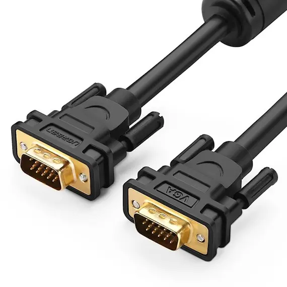 VGA კაბელი UGREEN VG101 (11646) VGA Male to Male Cable 2m, Black, 2 image - TechMall.geVGA კაბელი UGREEN VG101 (11646) VGA Male to Male Cable 2m, Black, 2 image - TechMall.ge ,VGA კაბელი UGREEN VG101 (11646) VGA Male to Male Cable 2m, Black, 2 image - TechMall.ge