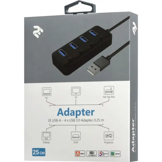 USB ჰაბი 2E Adepter USB-A to 4xUSB3.0 hub with switch, 0.25m, 3 image - TechMall.geUSB ჰაბი 2E Adepter USB-A to 4xUSB3.0 hub with switch, 0.25m, 3 image - TechMall.ge ,USB ჰაბი 2E Adepter USB-A to 4xUSB3.0 hub with switch, 0.25m, 3 image - TechMall.ge