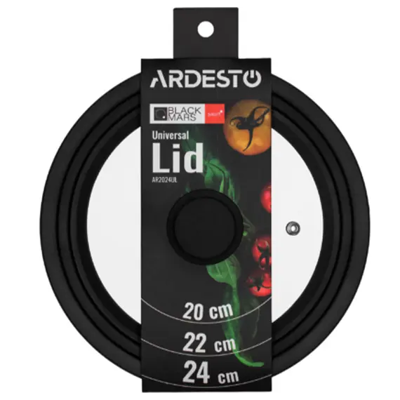 მინის თავსახური Ardesto Universal lid Black Mars Smart 20/22/24 cm, glass, silicone - TechMall.geმინის თავსახური Ardesto Universal lid Black Mars Smart 20/22/24 cm, glass, silicone - TechMall.ge ,მინის თავსახური Ardesto Universal lid Black Mars Smart 20/22/24 cm, glass, silicone - TechMall.ge