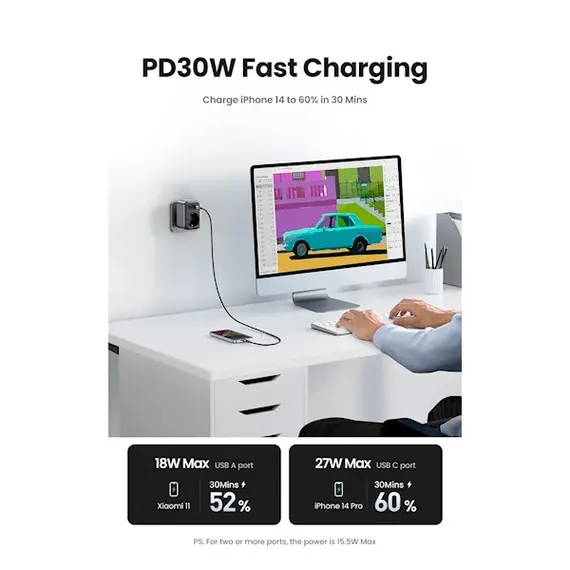 ადაპტერი UGREEN CD314 (90613), 30W, 1 Socket, USB-A, USB-C, Gray, 4 image - TechMall.geადაპტერი UGREEN CD314 (90613), 30W, 1 Socket, USB-A, USB-C, Gray, 4 image - TechMall.ge ,ადაპტერი UGREEN CD314 (90613), 30W, 1 Socket, USB-A, USB-C, Gray, 4 image - TechMall.ge