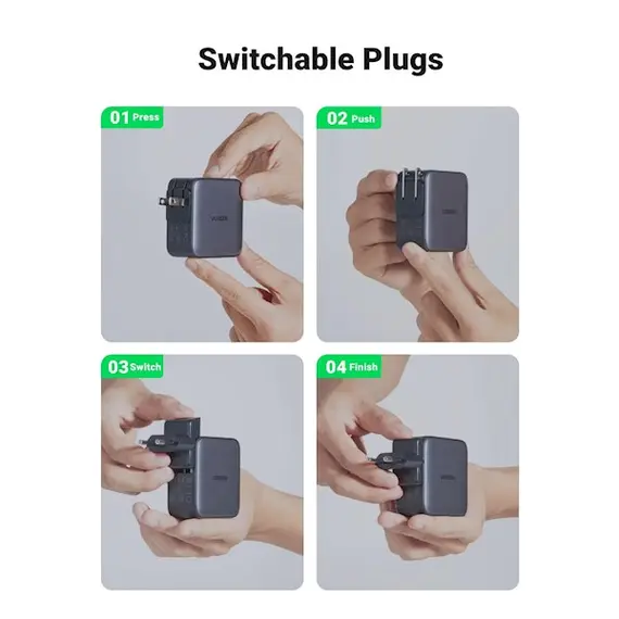 დამტენი UGREEN CD296 (90409), 65W, USB, USB-C, Gray, 2 image - TechMall.geდამტენი UGREEN CD296 (90409), 65W, USB, USB-C, Gray, 2 image - TechMall.ge ,დამტენი UGREEN CD296 (90409), 65W, USB, USB-C, Gray, 2 image - TechMall.ge