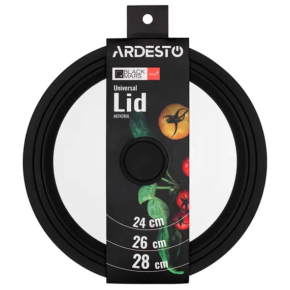 მინის თავსახური Ardesto Universal lid Black Mars Smart 24/26/28 cm, glass, silicone - TechMall.geმინის თავსახური Ardesto Universal lid Black Mars Smart 24/26/28 cm, glass, silicone - TechMall.ge ,მინის თავსახური Ardesto Universal lid Black Mars Smart 24/26/28 cm, glass, silicone - TechMall.ge
