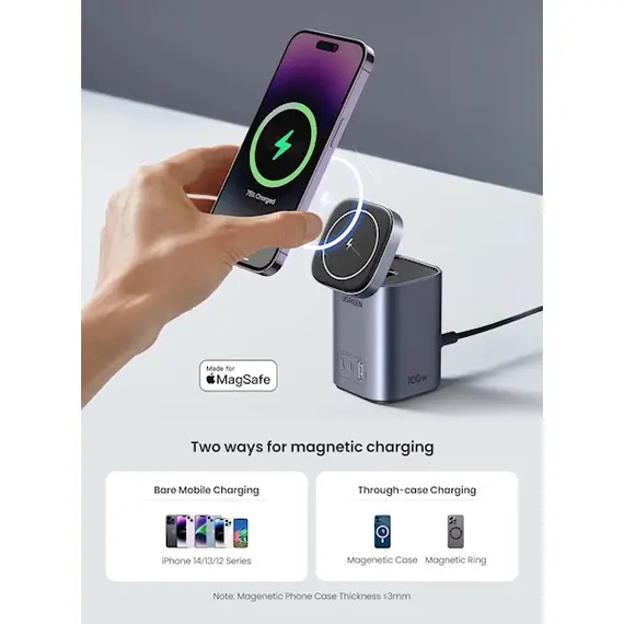 უსადენო დამტენი UGREEN 15076, 100W, USB-C, USB, Gray, 5 image - TechMall.geუსადენო დამტენი UGREEN 15076, 100W, USB-C, USB, Gray, 5 image - TechMall.ge ,უსადენო დამტენი UGREEN 15076, 100W, USB-C, USB, Gray, 5 image - TechMall.ge