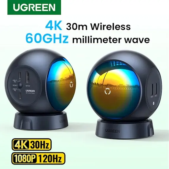 HDMI გადამცემი და მიმღები UGREEN CM438 (80641), 4K Wireless HDMI Transmitter And Receiver, Black, 2 image - TechMall.geHDMI გადამცემი და მიმღები UGREEN CM438 (80641), 4K Wireless HDMI Transmitter And Receiver, Black, 2 image - TechMall.ge ,HDMI გადამცემი და მიმღები UGREEN CM438 (80641), 4K Wireless HDMI Transmitter And Receiver, Black, 2 image - TechMall.ge