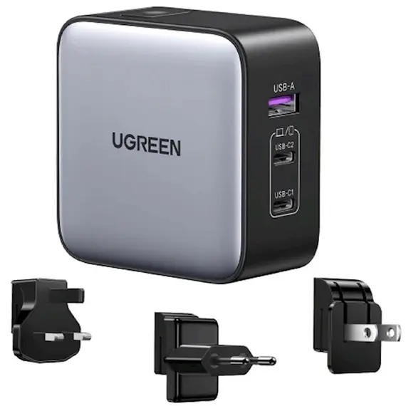დამტენი UGREEN CD296 (90409), 65W, USB, USB-C, Gray - TechMall.geდამტენი UGREEN CD296 (90409), 65W, USB, USB-C, Gray - TechMall.ge ,დამტენი UGREEN CD296 (90409), 65W, USB, USB-C, Gray - TechMall.ge
