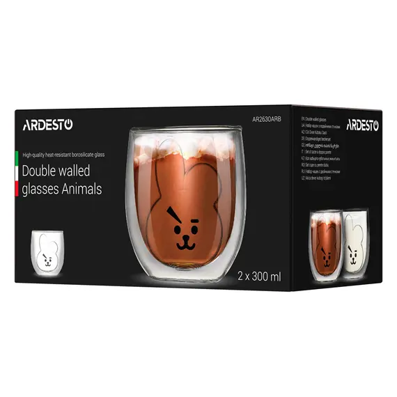 ყავის ჭიქა Ardesto Double wall borosilicate glass mug set Animals, 300 ml, 2 pcs, 2 image - TechMall.geყავის ჭიქა Ardesto Double wall borosilicate glass mug set Animals, 300 ml, 2 pcs, 2 image - TechMall.ge ,ყავის ჭიქა Ardesto Double wall borosilicate glass mug set Animals, 300 ml, 2 pcs, 2 image - TechMall.ge