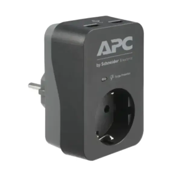 გადამყვანი APC Essential SurgeArrest 1 Outlet 2 USB Ports Black 230V Ge, 3 image - TechMall.geგადამყვანი APC Essential SurgeArrest 1 Outlet 2 USB Ports Black 230V Ge, 3 image - TechMall.ge ,გადამყვანი APC Essential SurgeArrest 1 Outlet 2 USB Ports Black 230V Ge, 3 image - TechMall.ge