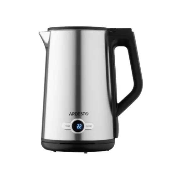 ელექტრო ჩაიდანი Ardesto Electric kettle  Steel Collection EKL-X52E, 1.7L, LED display, double-walled, STRIX, silver, 5 image - TechMall.geელექტრო ჩაიდანი Ardesto Electric kettle  Steel Collection EKL-X52E, 1.7L, LED display, double-walled, STRIX, silver, 5 image - TechMall.ge ,ელექტრო ჩაიდანი Ardesto Electric kettle  Steel Collection EKL-X52E, 1.7L, LED display, double-walled, STRIX, silver, 5 image - TechMall.ge