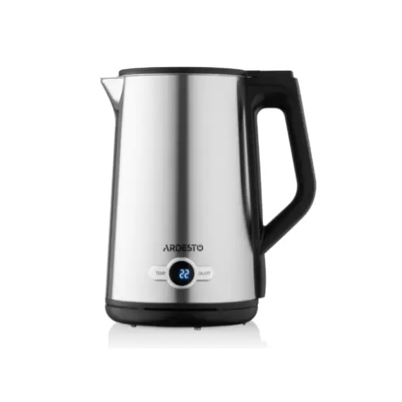 ელექტრო ჩაიდანი Ardesto Electric kettle  Steel Collection EKL-X52E, 1.7L, LED display, double-walled, STRIX, silver - TechMall.geელექტრო ჩაიდანი Ardesto Electric kettle  Steel Collection EKL-X52E, 1.7L, LED display, double-walled, STRIX, silver - TechMall.ge ,ელექტრო ჩაიდანი Ardesto Electric kettle  Steel Collection EKL-X52E, 1.7L, LED display, double-walled, STRIX, silver - TechMall.ge