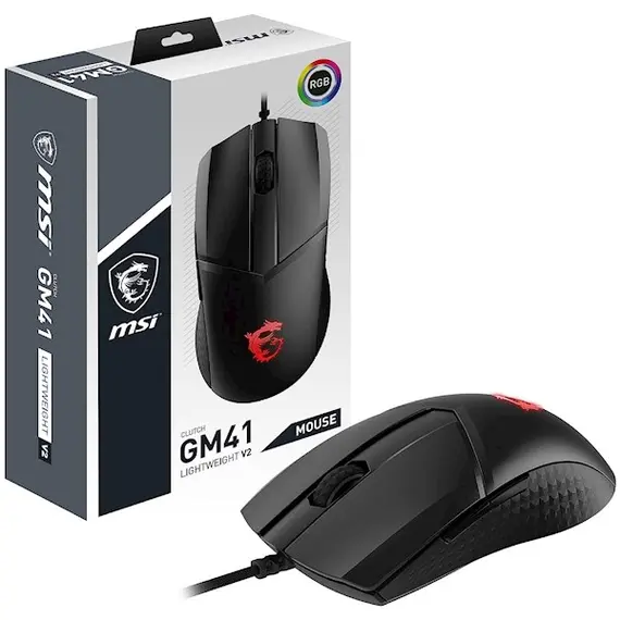 მაუსი MSI S12-0400D40-C54 GM41 LIGHTWEIGHT V2, Wired, USB, Gaming Mouse, Black, 4 image - TechMall.geმაუსი MSI S12-0400D40-C54 GM41 LIGHTWEIGHT V2, Wired, USB, Gaming Mouse, Black, 4 image - TechMall.ge ,მაუსი MSI S12-0400D40-C54 GM41 LIGHTWEIGHT V2, Wired, USB, Gaming Mouse, Black, 4 image - TechMall.ge