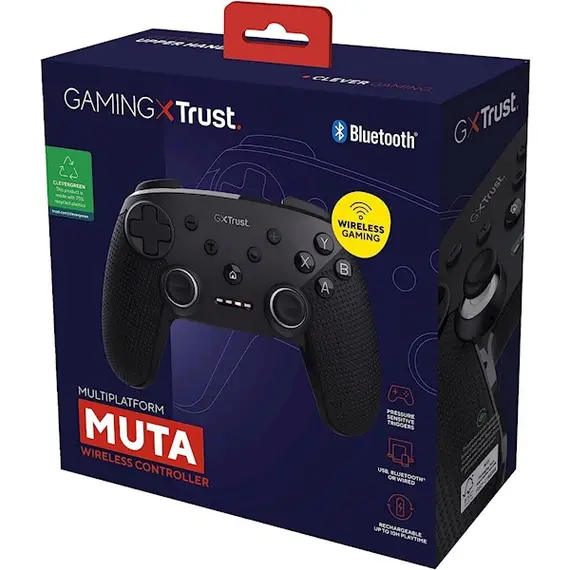 ჯოისტიკი Trust Gaming 24790 GXT542 Muta, Controller, Wireless, USB, BT, Black, 5 image - TechMall.geჯოისტიკი Trust Gaming 24790 GXT542 Muta, Controller, Wireless, USB, BT, Black, 5 image - TechMall.ge ,ჯოისტიკი Trust Gaming 24790 GXT542 Muta, Controller, Wireless, USB, BT, Black, 5 image - TechMall.ge