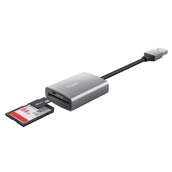 ბარათის წამკითხველი Trust Dalyx, USB-A Connector With Memory Card Reader, Grey, 3 image - TechMall.geბარათის წამკითხველი Trust Dalyx, USB-A Connector With Memory Card Reader, Grey, 3 image - TechMall.ge ,ბარათის წამკითხველი Trust Dalyx, USB-A Connector With Memory Card Reader, Grey, 3 image - TechMall.ge