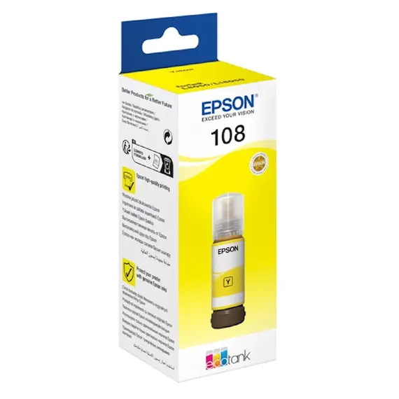კარტრიჯის მელანი Epson 108 C13T09C44A, 7200P, Ink Cartridge, Yellow, 2 image - TechMall.geკარტრიჯის მელანი Epson 108 C13T09C44A, 7200P, Ink Cartridge, Yellow, 2 image - TechMall.ge ,კარტრიჯის მელანი Epson 108 C13T09C44A, 7200P, Ink Cartridge, Yellow, 2 image - TechMall.ge