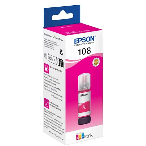 კარტრიჯის მელანი Epson 108 C13T09C34A, 7200P, Ink Cartridge, Magenta, 2 image - TechMall.geკარტრიჯის მელანი Epson 108 C13T09C34A, 7200P, Ink Cartridge, Magenta, 2 image - TechMall.ge ,კარტრიჯის მელანი Epson 108 C13T09C34A, 7200P, Ink Cartridge, Magenta, 2 image - TechMall.ge