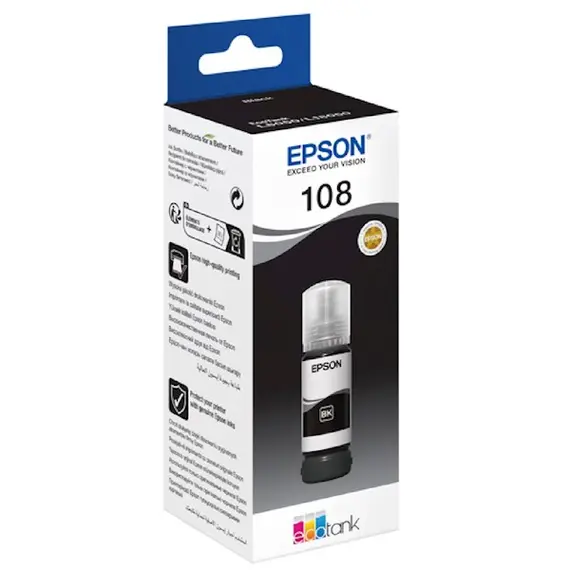 კარტრიჯის მელანი Epson 108 C13T09C14A, 3600P, Ink Cartridge, Black, 2 image - TechMall.geკარტრიჯის მელანი Epson 108 C13T09C14A, 3600P, Ink Cartridge, Black, 2 image - TechMall.ge ,კარტრიჯის მელანი Epson 108 C13T09C14A, 3600P, Ink Cartridge, Black, 2 image - TechMall.ge