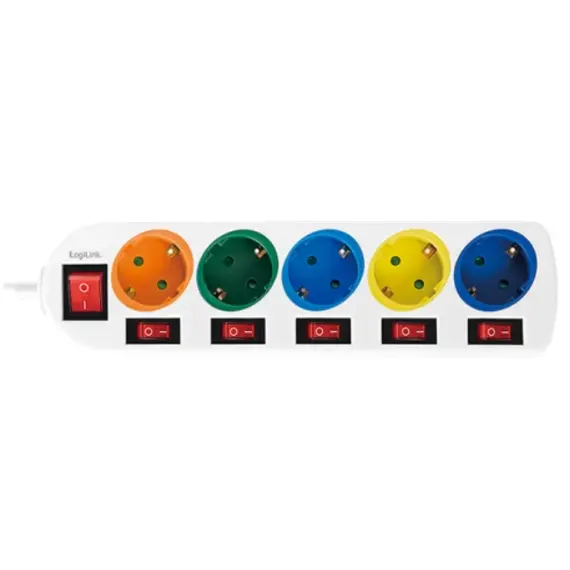 დენის დამაგრძელებელი Logilink LPS258 Power strip 5-way with 6 switches 5x CEE 7/3 multicolor 1.5m, 3 image - TechMall.geდენის დამაგრძელებელი Logilink LPS258 Power strip 5-way with 6 switches 5x CEE 7/3 multicolor 1.5m, 3 image - TechMall.ge ,დენის დამაგრძელებელი Logilink LPS258 Power strip 5-way with 6 switches 5x CEE 7/3 multicolor 1.5m, 3 image - TechMall.ge