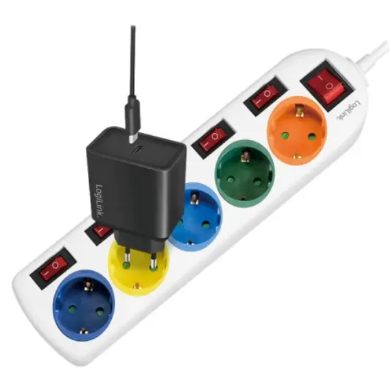 დენის დამაგრძელებელი Logilink LPS258 Power strip 5-way with 6 switches 5x CEE 7/3 multicolor 1.5m, 2 image - TechMall.geდენის დამაგრძელებელი Logilink LPS258 Power strip 5-way with 6 switches 5x CEE 7/3 multicolor 1.5m, 2 image - TechMall.ge ,დენის დამაგრძელებელი Logilink LPS258 Power strip 5-way with 6 switches 5x CEE 7/3 multicolor 1.5m, 2 image - TechMall.ge