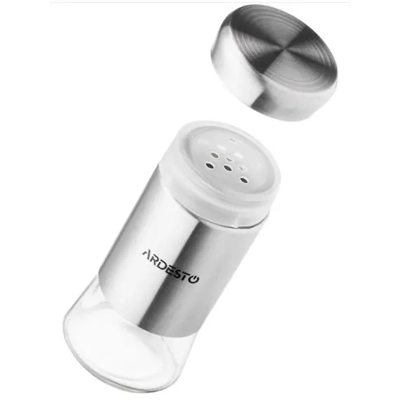 სამარილე და საპილპილე Ardesto Spices Shakers Set Gemini, 2 pcs, stainless steel, glass, 4 image - TechMall.geსამარილე და საპილპილე Ardesto Spices Shakers Set Gemini, 2 pcs, stainless steel, glass, 4 image - TechMall.ge ,სამარილე და საპილპილე Ardesto Spices Shakers Set Gemini, 2 pcs, stainless steel, glass, 4 image - TechMall.ge