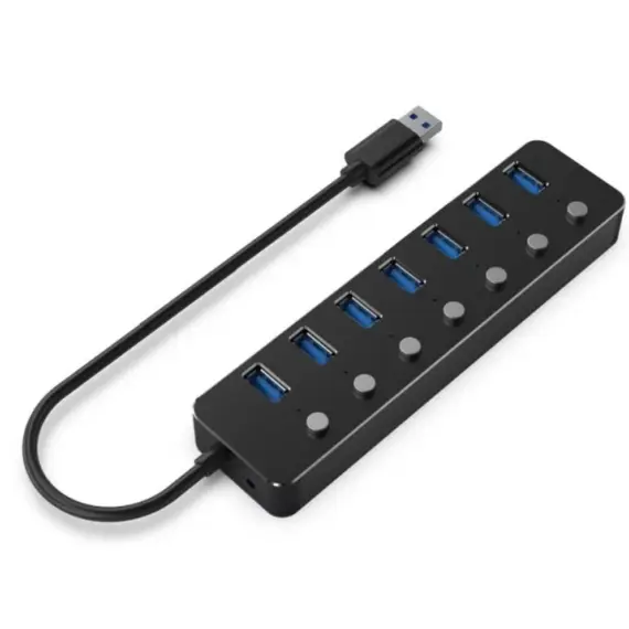 USB ჰაბი Gembird UHB-U3P7P-01 7-port USB3.1 hub with switches Black - TechMall.geUSB ჰაბი Gembird UHB-U3P7P-01 7-port USB3.1 hub with switches Black - TechMall.ge ,USB ჰაბი Gembird UHB-U3P7P-01 7-port USB3.1 hub with switches Black - TechMall.ge