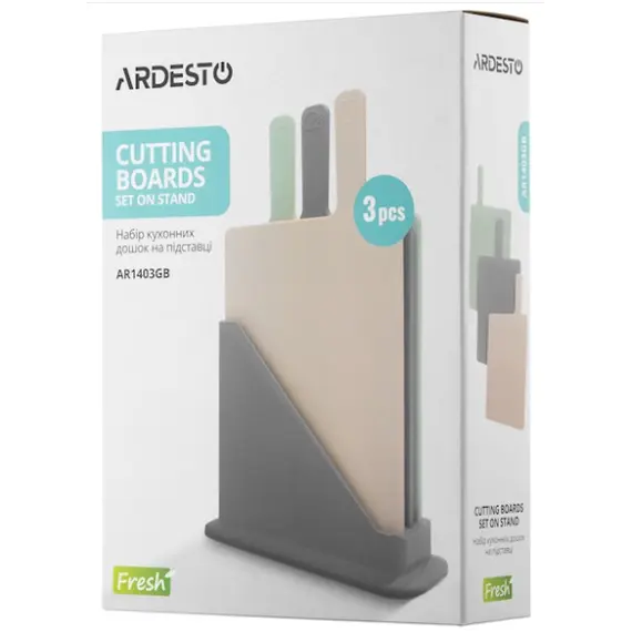 საჭრელი დაფა Ardesto Cutting boards set on stand Fresh 3 pcs.: 24,1*33*7,9 cm, plastic, 5 image - TechMall.geსაჭრელი დაფა Ardesto Cutting boards set on stand Fresh 3 pcs.: 24,1*33*7,9 cm, plastic, 5 image - TechMall.ge ,საჭრელი დაფა Ardesto Cutting boards set on stand Fresh 3 pcs.: 24,1*33*7,9 cm, plastic, 5 image - TechMall.ge