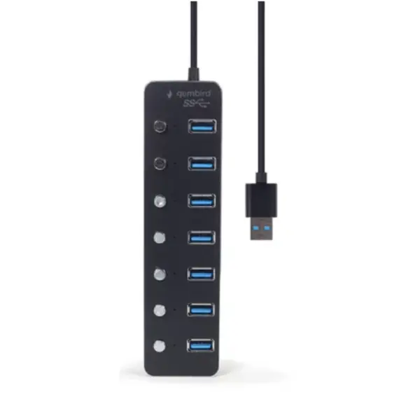 USB ჰაბი Gembird UHB-U3P7P-01 7-port USB3.1 hub with switches Black, 2 image - TechMall.geUSB ჰაბი Gembird UHB-U3P7P-01 7-port USB3.1 hub with switches Black, 2 image - TechMall.ge ,USB ჰაბი Gembird UHB-U3P7P-01 7-port USB3.1 hub with switches Black, 2 image - TechMall.ge
