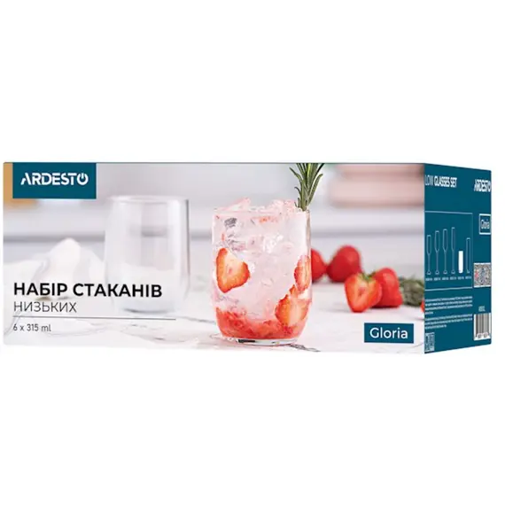 ჭიქების ნაკრები Ardesto Low glasses set Gloria 315 ml, 6 pcs, glass, 2 image - TechMall.geჭიქების ნაკრები Ardesto Low glasses set Gloria 315 ml, 6 pcs, glass, 2 image - TechMall.ge ,ჭიქების ნაკრები Ardesto Low glasses set Gloria 315 ml, 6 pcs, glass, 2 image - TechMall.ge
