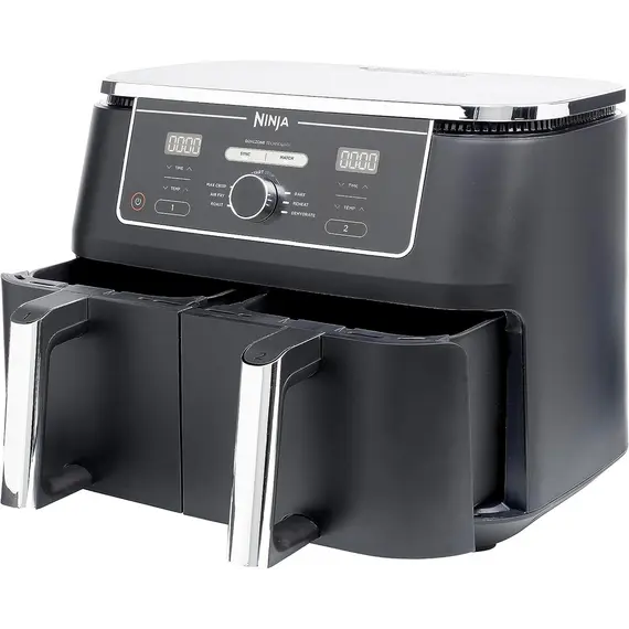 აეროგრილი Ninja AF400EU Dual Zone Air Fryer Black, 2 image - TechMall.geაეროგრილი Ninja AF400EU Dual Zone Air Fryer Black, 2 image - TechMall.ge ,აეროგრილი Ninja AF400EU Dual Zone Air Fryer Black, 2 image - TechMall.ge