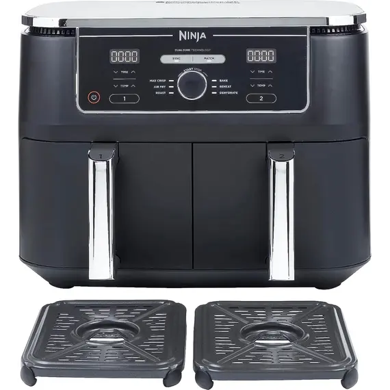 აეროგრილი Ninja AF400EU Dual Zone Air Fryer Black, 3 image - TechMall.geაეროგრილი Ninja AF400EU Dual Zone Air Fryer Black, 3 image - TechMall.ge ,აეროგრილი Ninja AF400EU Dual Zone Air Fryer Black, 3 image - TechMall.ge