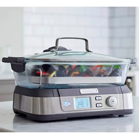 ორთქლსახარში Cuisinart STM1000E, 1800W, 5L, Electric Glass Steamer, Black/Silver, 2 image - TechMall.geორთქლსახარში Cuisinart STM1000E, 1800W, 5L, Electric Glass Steamer, Black/Silver, 2 image - TechMall.ge ,ორთქლსახარში Cuisinart STM1000E, 1800W, 5L, Electric Glass Steamer, Black/Silver, 2 image - TechMall.ge