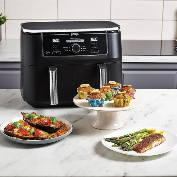 აეროგრილი Ninja AF400EU Dual Zone Air Fryer Black, 7 image - TechMall.geაეროგრილი Ninja AF400EU Dual Zone Air Fryer Black, 7 image - TechMall.ge ,აეროგრილი Ninja AF400EU Dual Zone Air Fryer Black, 7 image - TechMall.ge