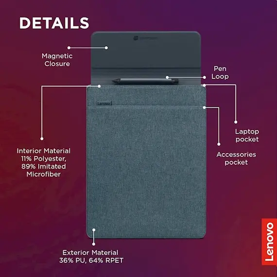 ნოუთბუქის ჩანთა Lenovo Yoga Laptop Sleeve 14 Inch Notebook/Tablet Compatible with MacBook Air/Pro - Slim Eco-Friendly Lightweight Case with Accessory Pocket & Magneti, 4 image - TechMall.geნოუთბუქის ჩანთა Lenovo Yoga Laptop Sleeve 14 Inch Notebook/Tablet Compatible with MacBook Air/Pro - Slim Eco-Friendly Lightweight Case with Accessory Pocket & Magneti, 4 image - TechMall.ge ,ნოუთბუქის ჩანთა Lenovo Yoga Laptop Sleeve 14 Inch Notebook/Tablet Compatible with MacBook Air/Pro - Slim Eco-Friendly Lightweight Case with Accessory Pocket & Magneti, 4 image - TechMall.ge