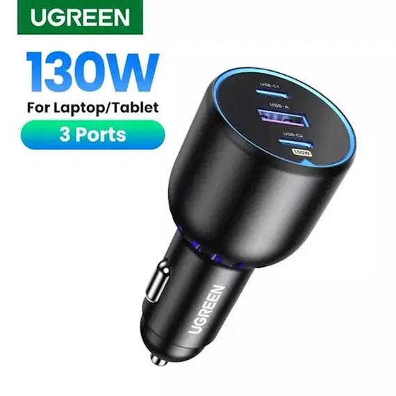 მანქანის დამტენი UGREEN CD293 (90413), 130W, USB, 2xUSB-C, Black, 2 image - TechMall.geმანქანის დამტენი UGREEN CD293 (90413), 130W, USB, 2xUSB-C, Black, 2 image - TechMall.ge ,მანქანის დამტენი UGREEN CD293 (90413), 130W, USB, 2xUSB-C, Black, 2 image - TechMall.ge