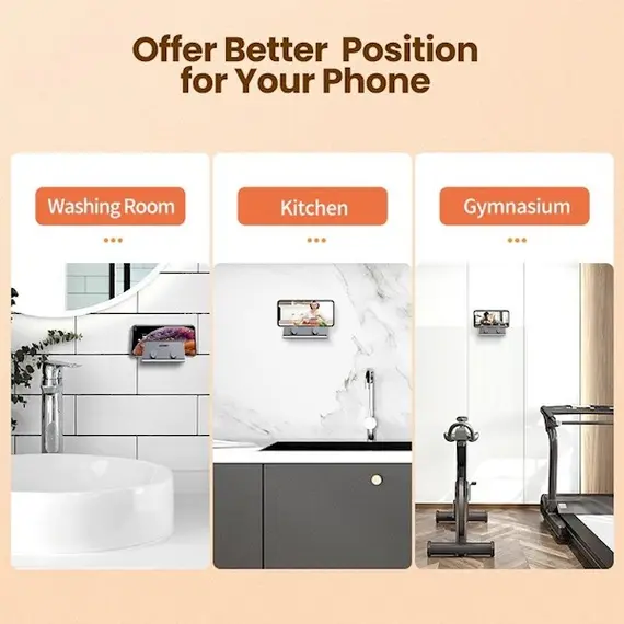 მობილურის დამჭერი UGREEN LP193 (70584), Wall Mount, Phone Holder, Grey, 4 image - TechMall.geმობილურის დამჭერი UGREEN LP193 (70584), Wall Mount, Phone Holder, Grey, 4 image - TechMall.ge ,მობილურის დამჭერი UGREEN LP193 (70584), Wall Mount, Phone Holder, Grey, 4 image - TechMall.ge