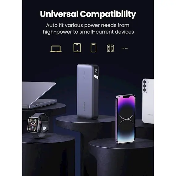 პორტატული დამტენი UGREEN PB205 (90597A), 25000mAh, USB, Type C, Power Bank, Grey, 4 image - TechMall.geპორტატული დამტენი UGREEN PB205 (90597A), 25000mAh, USB, Type C, Power Bank, Grey, 4 image - TechMall.ge ,პორტატული დამტენი UGREEN PB205 (90597A), 25000mAh, USB, Type C, Power Bank, Grey, 4 image - TechMall.ge
