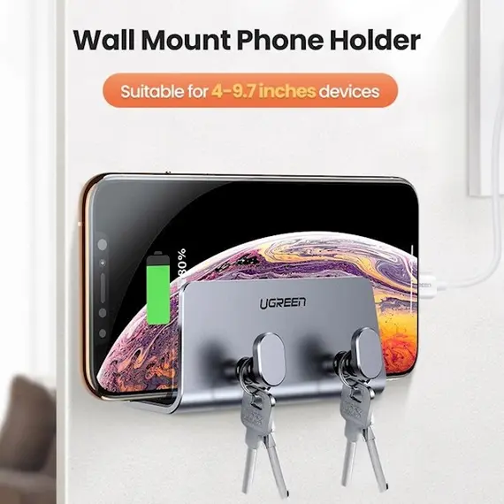 მობილურის დამჭერი UGREEN LP193 (70584), Wall Mount, Phone Holder, Grey, 6 image - TechMall.geმობილურის დამჭერი UGREEN LP193 (70584), Wall Mount, Phone Holder, Grey, 6 image - TechMall.ge ,მობილურის დამჭერი UGREEN LP193 (70584), Wall Mount, Phone Holder, Grey, 6 image - TechMall.ge