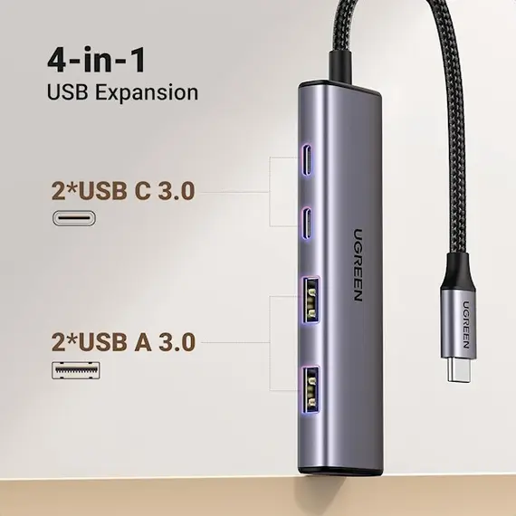 USB-C ჰაბი UGREEN CM473 (15395), Type-C, USB, Hub, Grey, 4 image - TechMall.geUSB-C ჰაბი UGREEN CM473 (15395), Type-C, USB, Hub, Grey, 4 image - TechMall.ge ,USB-C ჰაბი UGREEN CM473 (15395), Type-C, USB, Hub, Grey, 4 image - TechMall.ge