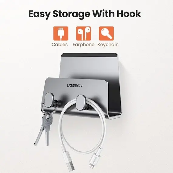 მობილურის დამჭერი UGREEN LP193 (70584), Wall Mount, Phone Holder, Grey, 2 image - TechMall.geმობილურის დამჭერი UGREEN LP193 (70584), Wall Mount, Phone Holder, Grey, 2 image - TechMall.ge ,მობილურის დამჭერი UGREEN LP193 (70584), Wall Mount, Phone Holder, Grey, 2 image - TechMall.ge
