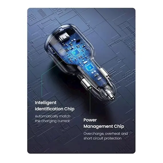 მანქანის დამტენი UGREEN CD293 (90413), 130W, USB, 2xUSB-C, Black, 4 image - TechMall.geმანქანის დამტენი UGREEN CD293 (90413), 130W, USB, 2xUSB-C, Black, 4 image - TechMall.ge ,მანქანის დამტენი UGREEN CD293 (90413), 130W, USB, 2xUSB-C, Black, 4 image - TechMall.ge