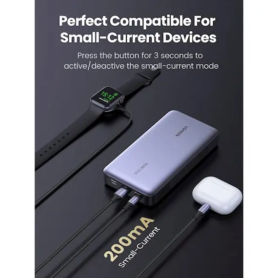 პორტატული დამტენი UGREEN PB205 (90597A), 25000mAh, USB, Type C, Power Bank, Grey, 8 image - TechMall.geპორტატული დამტენი UGREEN PB205 (90597A), 25000mAh, USB, Type C, Power Bank, Grey, 8 image - TechMall.ge ,პორტატული დამტენი UGREEN PB205 (90597A), 25000mAh, USB, Type C, Power Bank, Grey, 8 image - TechMall.ge