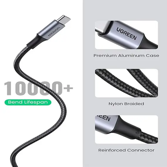 USB კაბელი UGREEN US316 (70429), 100W, Type-c to Type-c, 2m, Black, 5 image - TechMall.geUSB კაბელი UGREEN US316 (70429), 100W, Type-c to Type-c, 2m, Black, 5 image - TechMall.ge ,USB კაბელი UGREEN US316 (70429), 100W, Type-c to Type-c, 2m, Black, 5 image - TechMall.ge