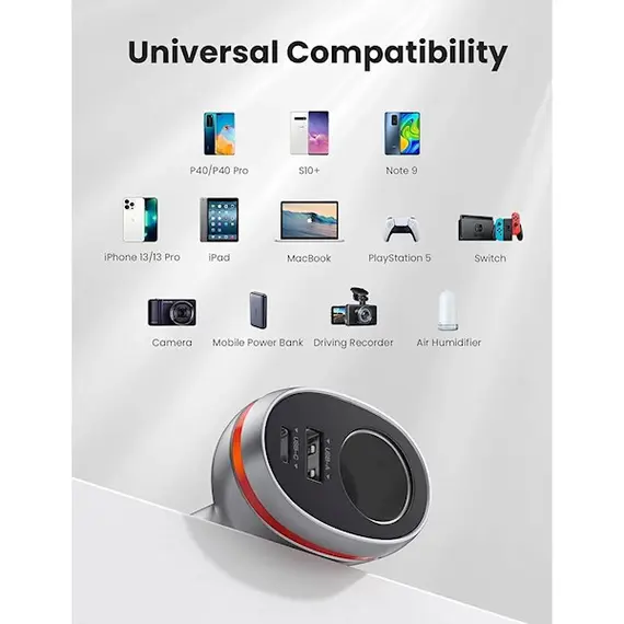 მანქანის დამტენი UGREEN CD204 (60712), 84W, USB, Type C, Grey, 2 image - TechMall.geმანქანის დამტენი UGREEN CD204 (60712), 84W, USB, Type C, Grey, 2 image - TechMall.ge ,მანქანის დამტენი UGREEN CD204 (60712), 84W, USB, Type C, Grey, 2 image - TechMall.ge