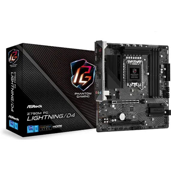 დედა დაფა ASRock Z790M PG Lightning/D4 s1700 Z790 4xDDR4 M.2 HDMI DP mATX - TechMall.geდედა დაფა ASRock Z790M PG Lightning/D4 s1700 Z790 4xDDR4 M.2 HDMI DP mATX - TechMall.ge ,დედა დაფა ASRock Z790M PG Lightning/D4 s1700 Z790 4xDDR4 M.2 HDMI DP mATX - TechMall.ge